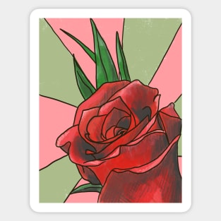 Red Rose Sticker